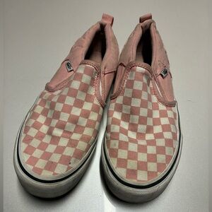 Vans checkered slip on shoes kids size 4